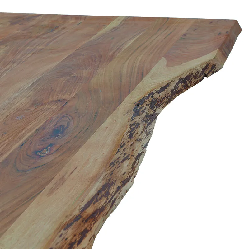 Iron Acacia Live Edge Wooden Dining Table.